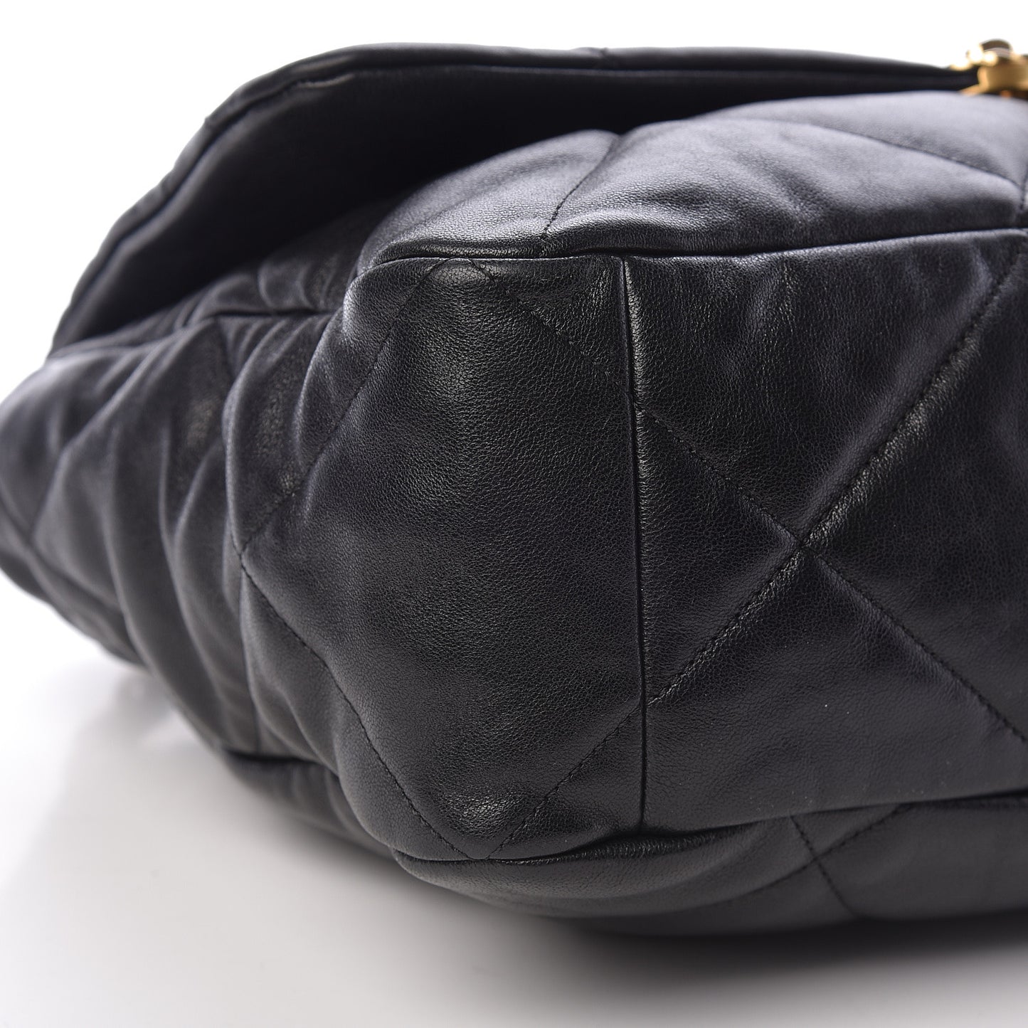 Goatskin Quilted Maxi 19 Flap Black