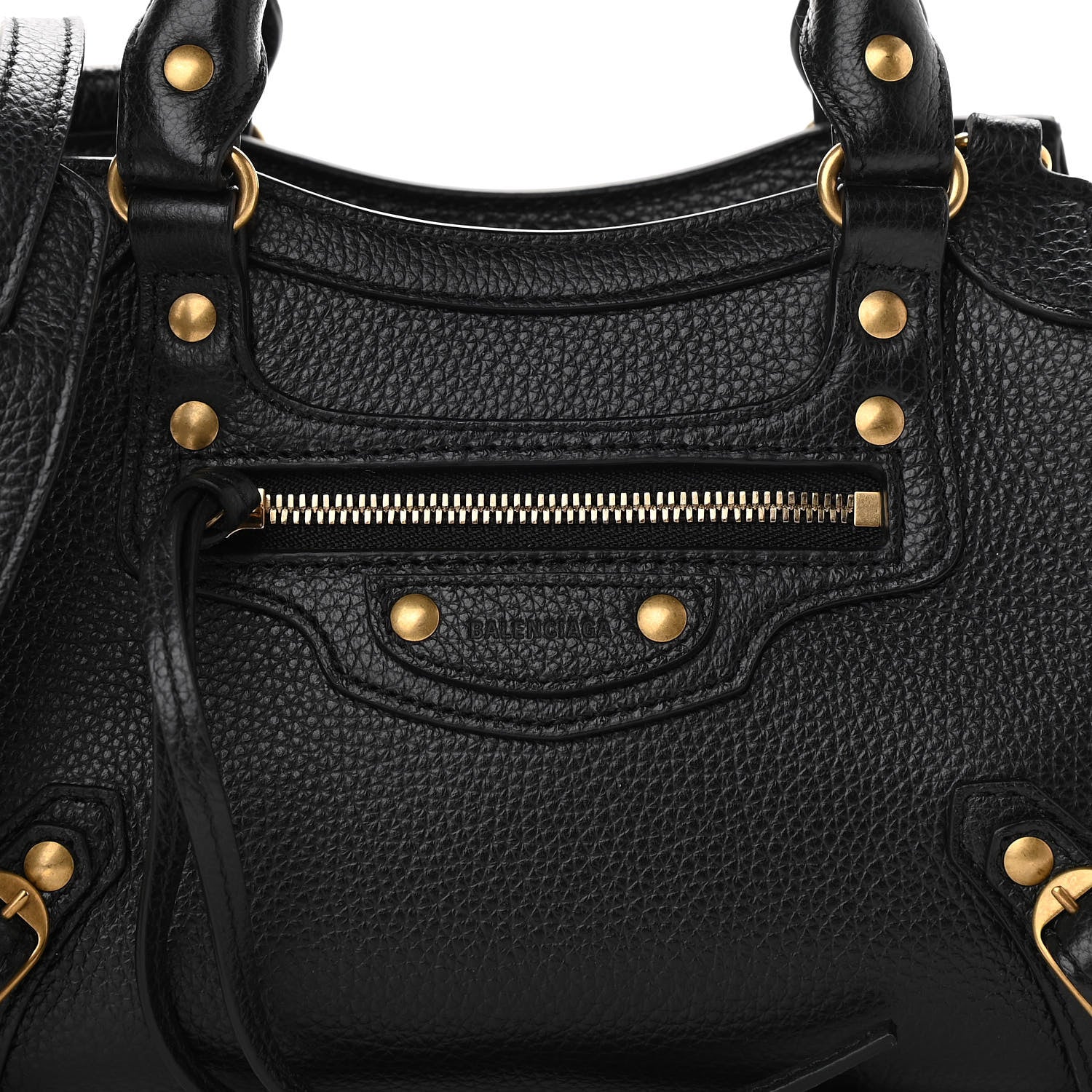 Balenciaga Grained Calfskin Neo Classic Gold Hardware Mini City Black 9 of 10
