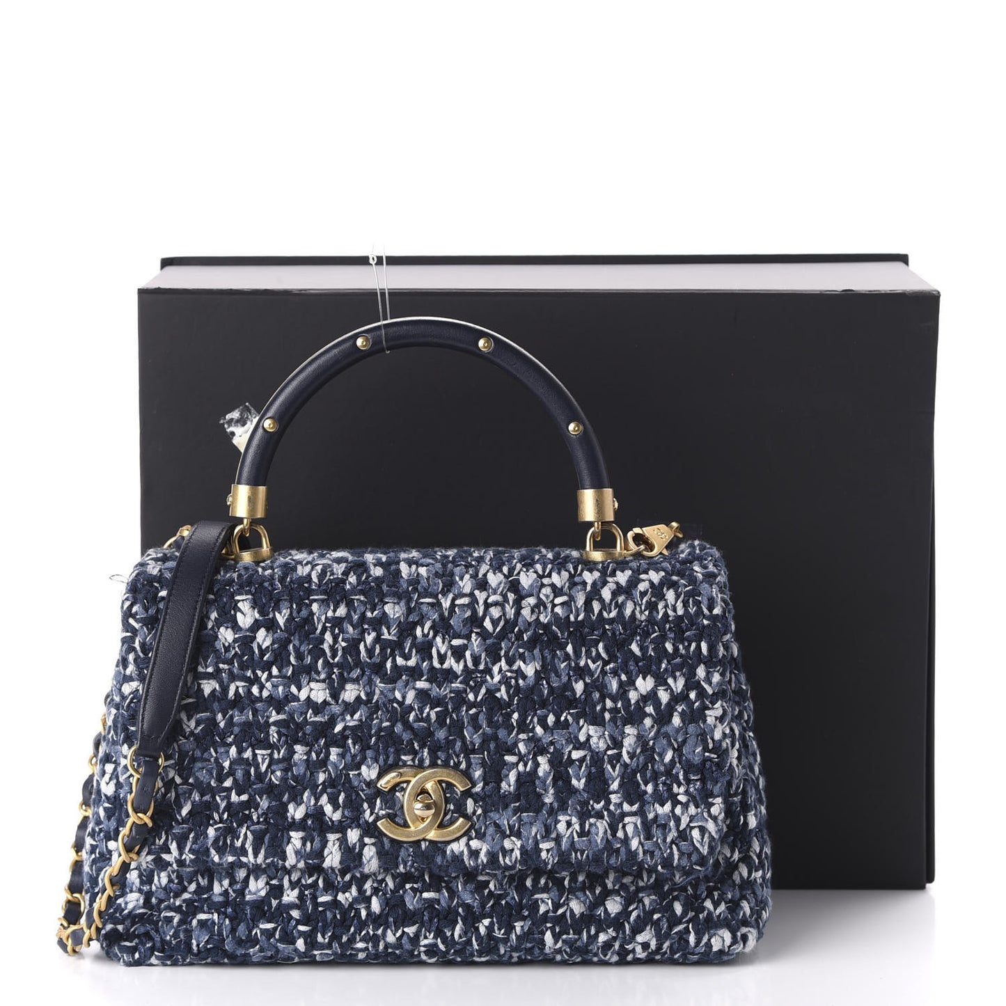 Crochet Small Coco Handle Flap Blue