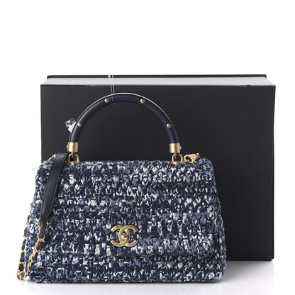 Chanel Crochet Small Coco Handle Flap Blue 11 of 11