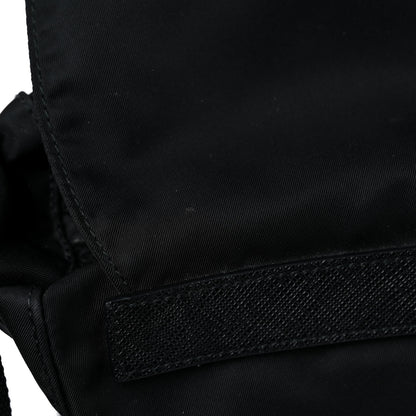 Prada Tessuto Nylon Saffiano Messenger Bag Black 14 of 15