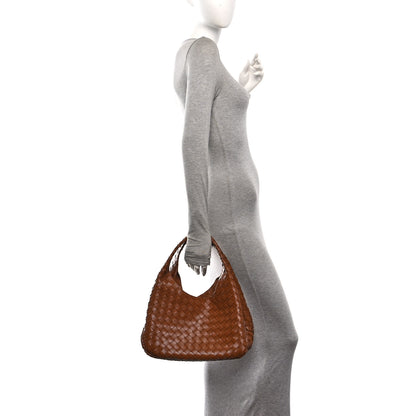 Bottega Veneta Nappa Intrecciato Medium Campana Shoulder Bag Tannin 2 of 11