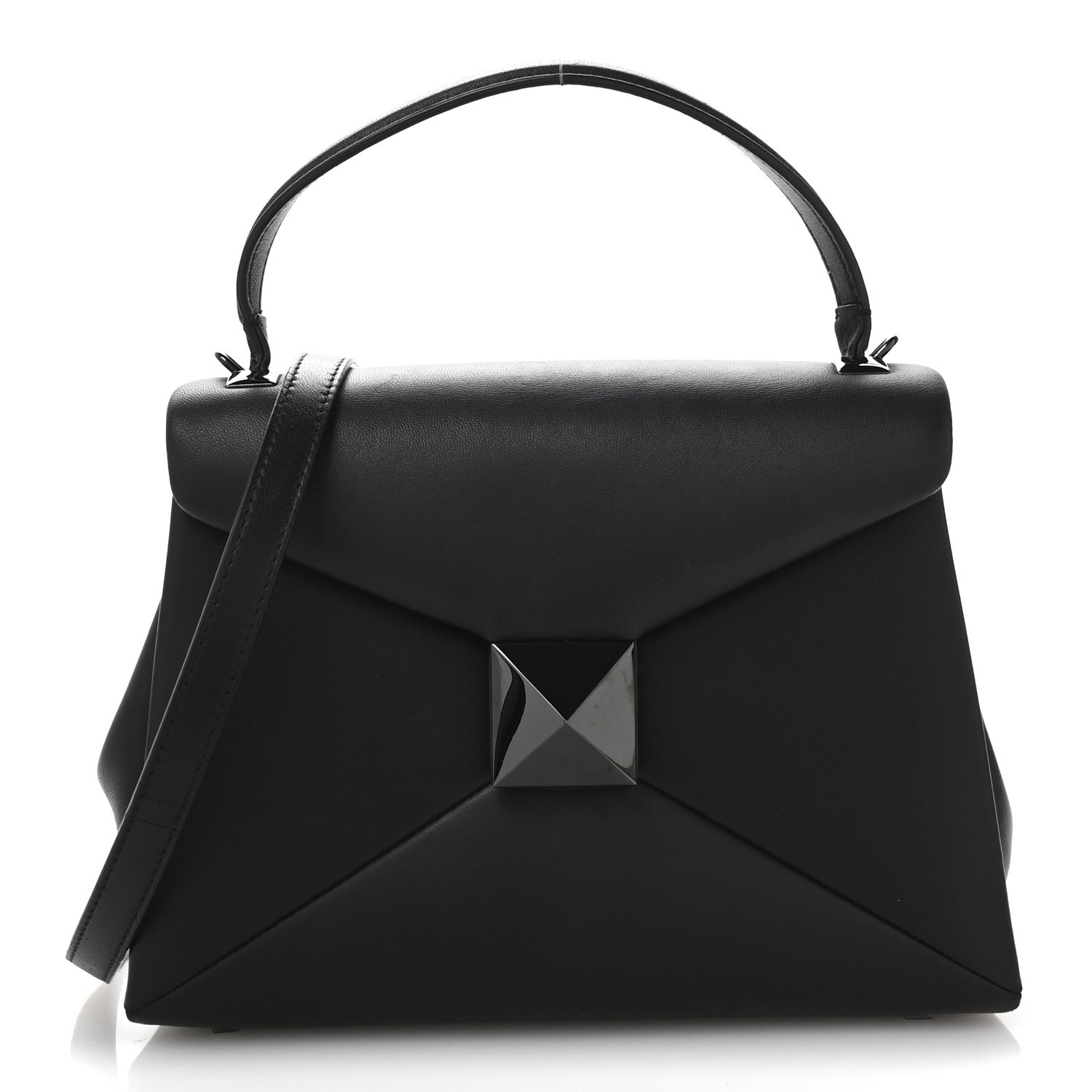 Valentino Garavani Nappa Small One Stud Top Handle Bag Black 1 of 10