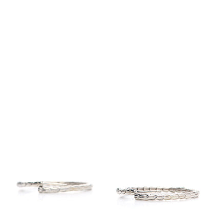 John Hardy Sterling Silver Diamond Classic Chain Pave Medium Hoop Earrings 3 of 6