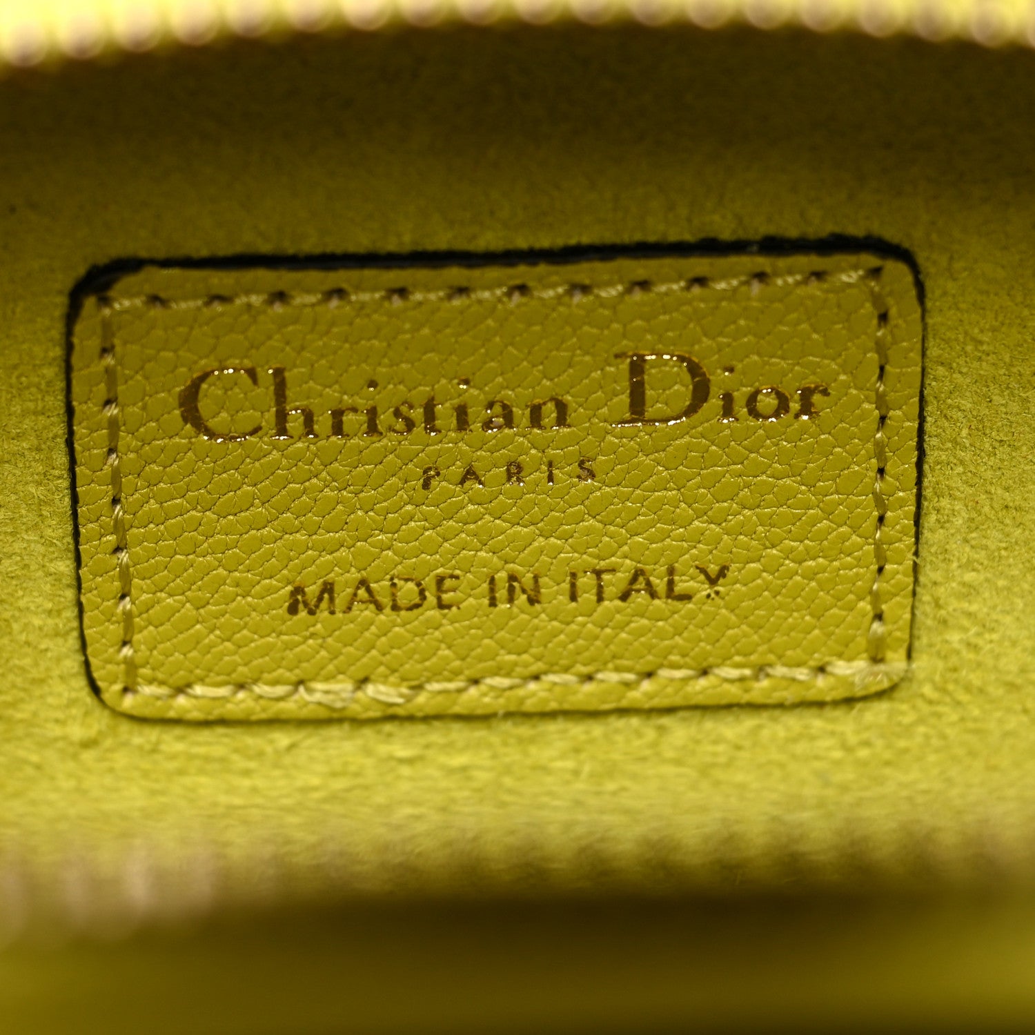 Christian Dior Goatskin Mini Saddle Shoulder Strap Pouch Lime 6 of 10