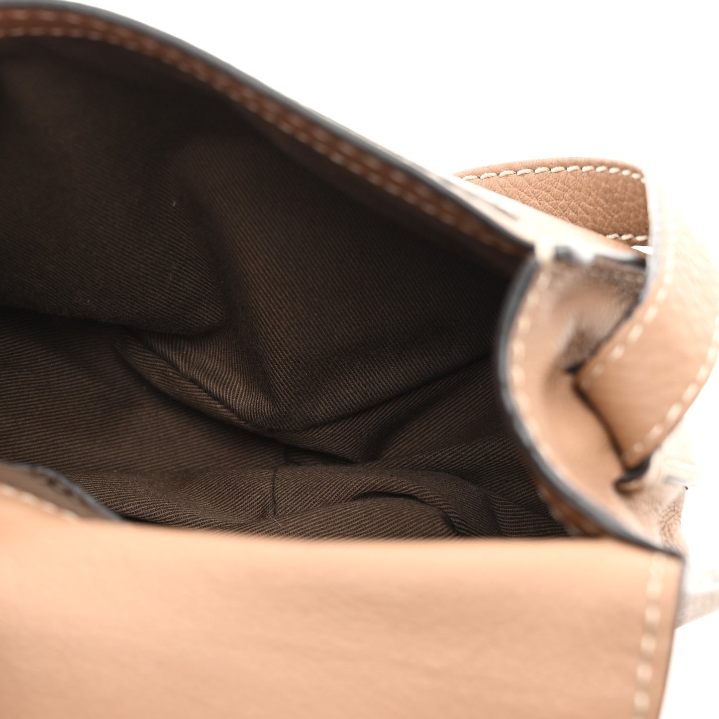 Calfskin Mini Marcie Round Crossbody Bag Nut