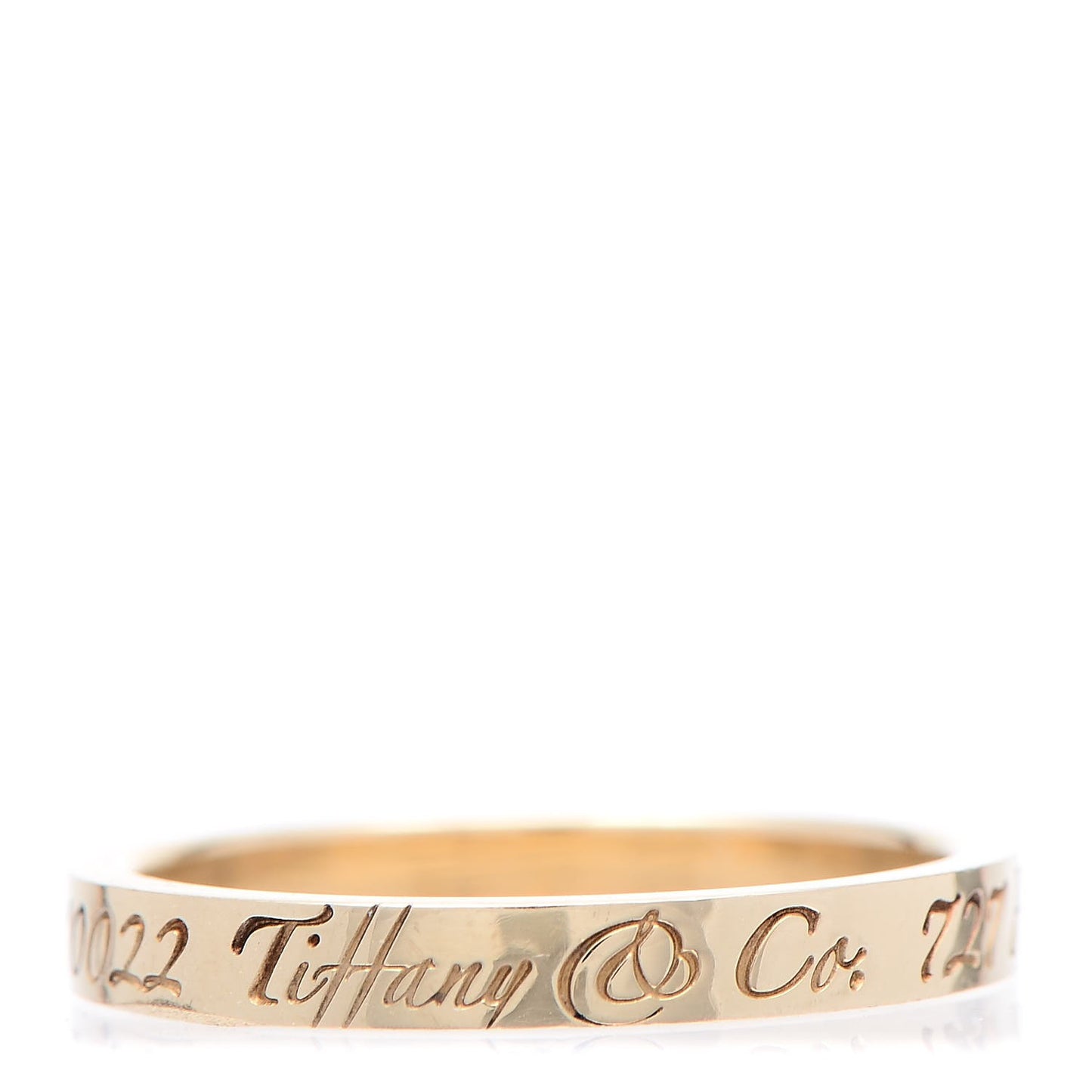 18K Yellow Gold Notes Fifth Avenue New York Ring 54 7