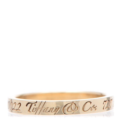 Tiffany 18K Yellow Gold Notes Fifth Avenue New York Ring 54 7 1 of 5