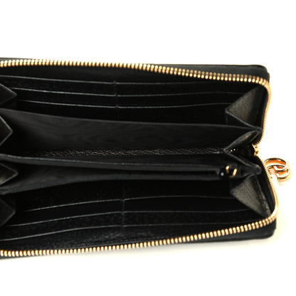 Gucci Calfskin Web Ophidia Zip Around Wallet Black 4 of 7