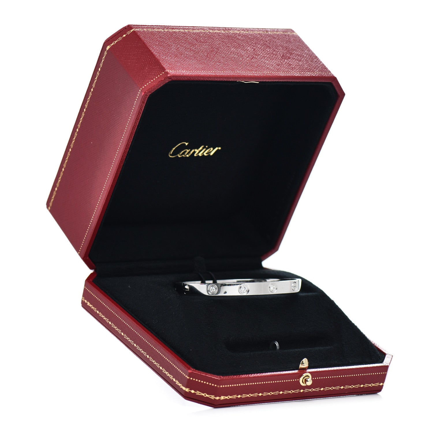 Cartier 18K White Gold 10 Diamond LOVE Bracelet 18 5 of 5
