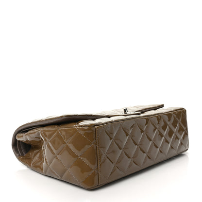 Chanel Patent Calfskin Quilted Maxi Double Flap Grey 4 of 10