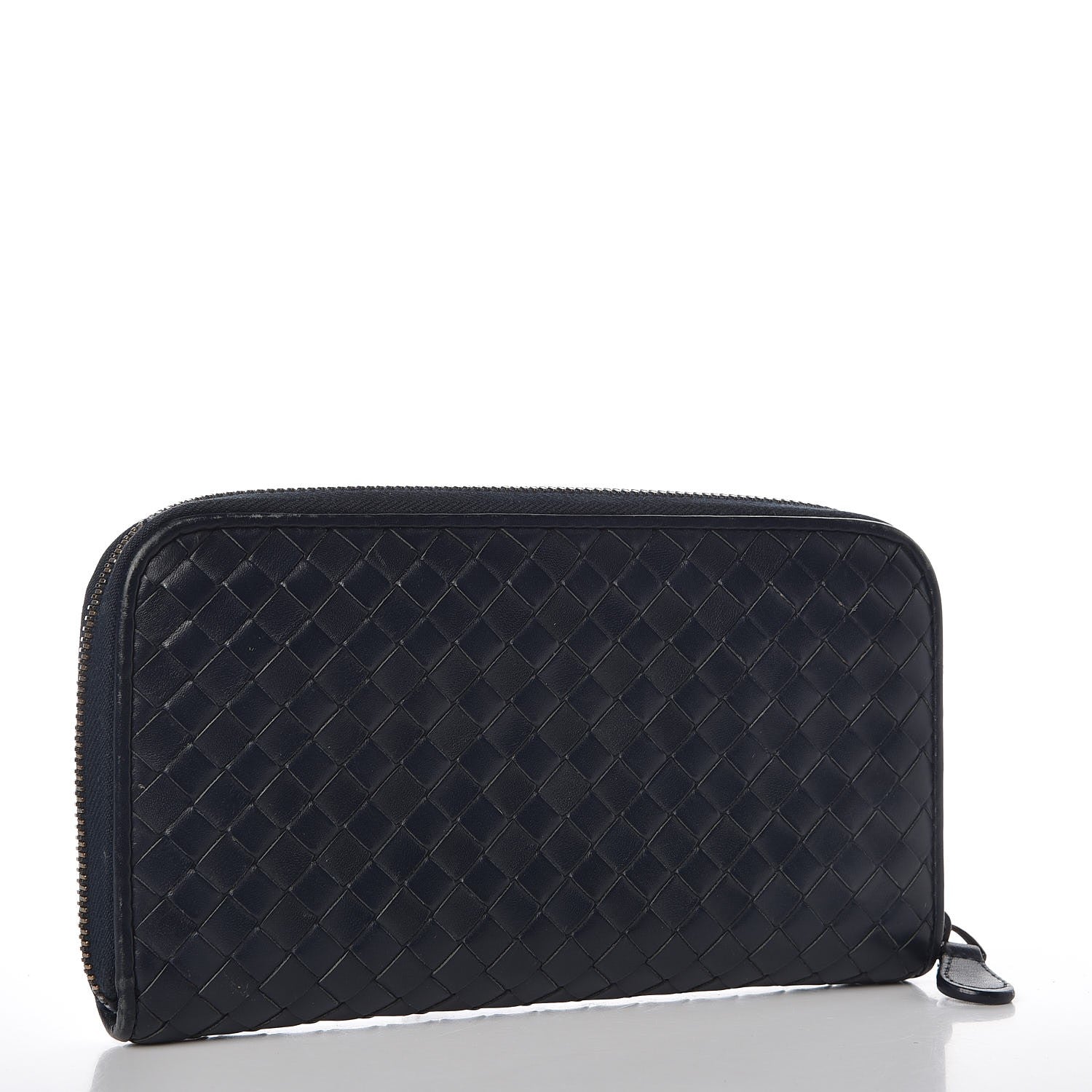 Bottega Veneta Nappa Intrecciato Zip Around Wallet Denim 3 of 11