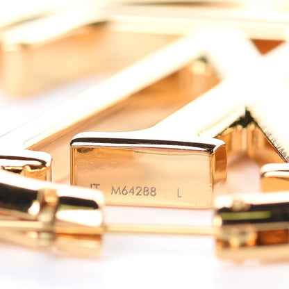 Louis Vuitton Metal Louise Hoop Earrings Gold 5 of 5