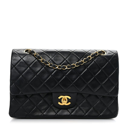Chanel Lambskin Quilted Medium Double Flap Black 1 of 9