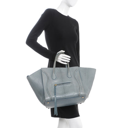 Celine Python Medium Phantom Luggage Blue 2 of 14