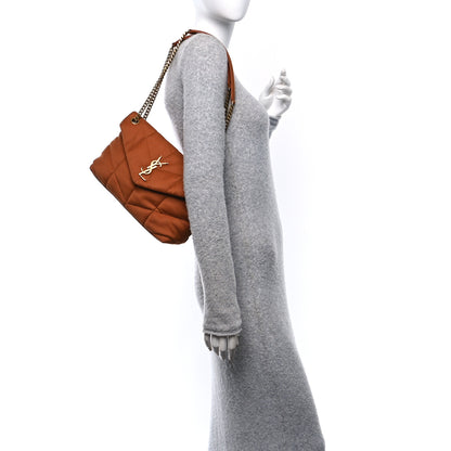 Saint Laurent Canvas Quilted Small Loulou Puffer Monogram Chain Satchel Cinnamon 2 of 10