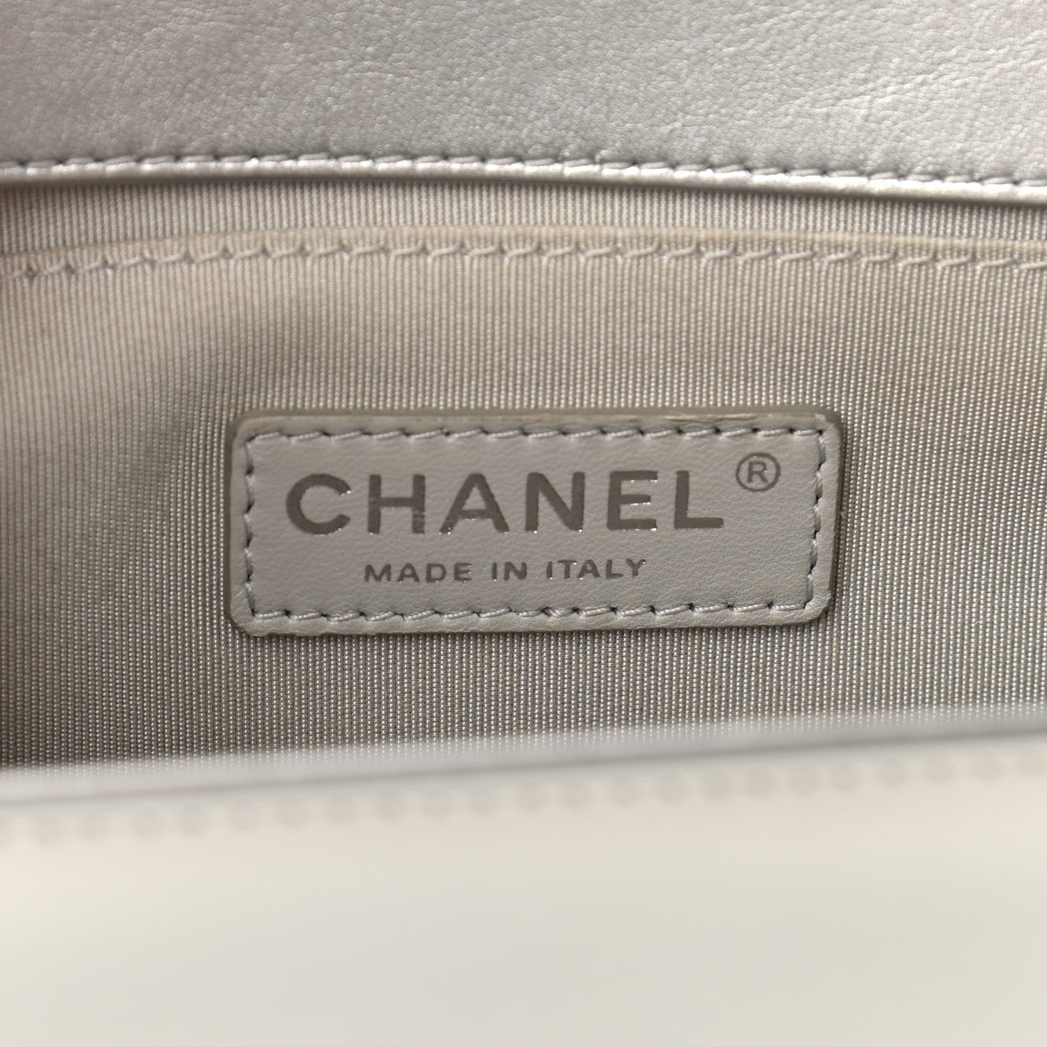 Chanel Metallic Patent Calfskin Quilted Medium Boy Flap Silver 6 of 11