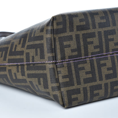 Fendi Zucca Spalmati Small Roll Tote Tobacco Viola 8 of 9