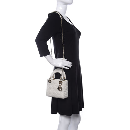 Christian Dior Lambskin Cannage Mini Lady Dior White 2 of 10