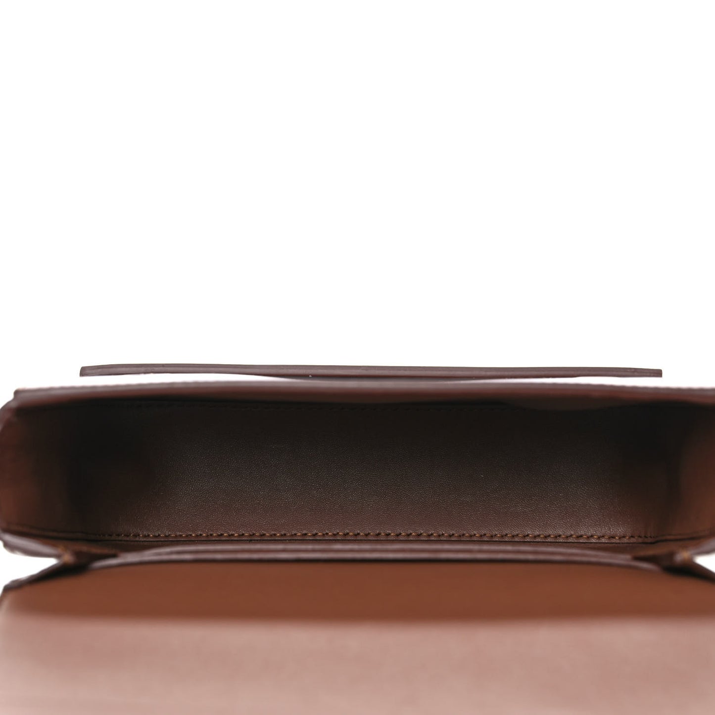 Smooth Calfskin Two Tone Small Grace Bag Malt Brown Black