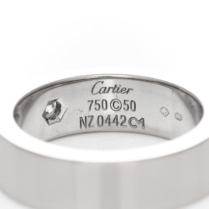 Cartier 18K White Gold Diamond 5.5mm Christmas LOVE Ring 50 5.5 4 of 5