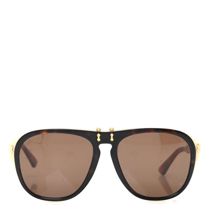 Gucci Aviator Flip Up Sunglasses GG0087S Havana 3 of 8