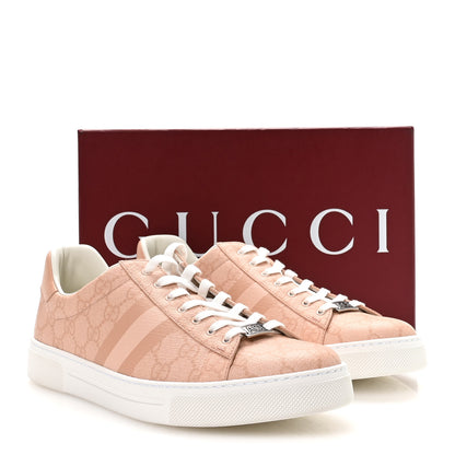 Gucci GG Supreme Tonal Web Womens New Ace Sneakers 41 Pink 8 of 8