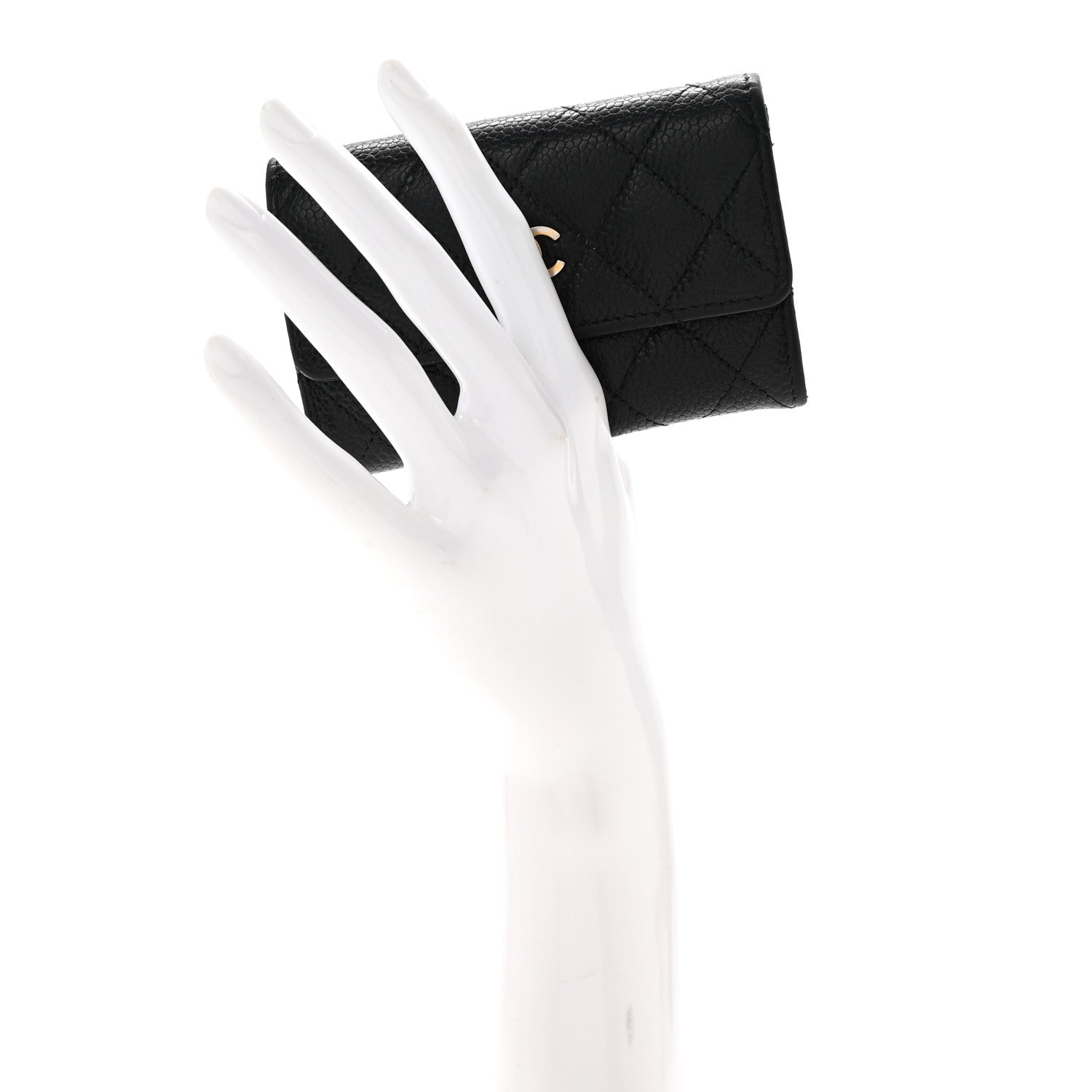 Chanel Caviar Quilted Flap Card Holder Black 2 of 10