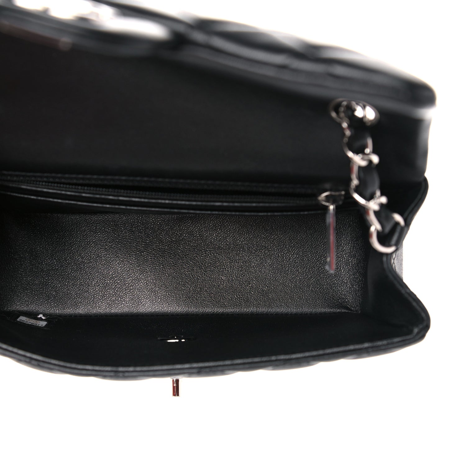 Lambskin Quilted Mini Rectangular Flap Black