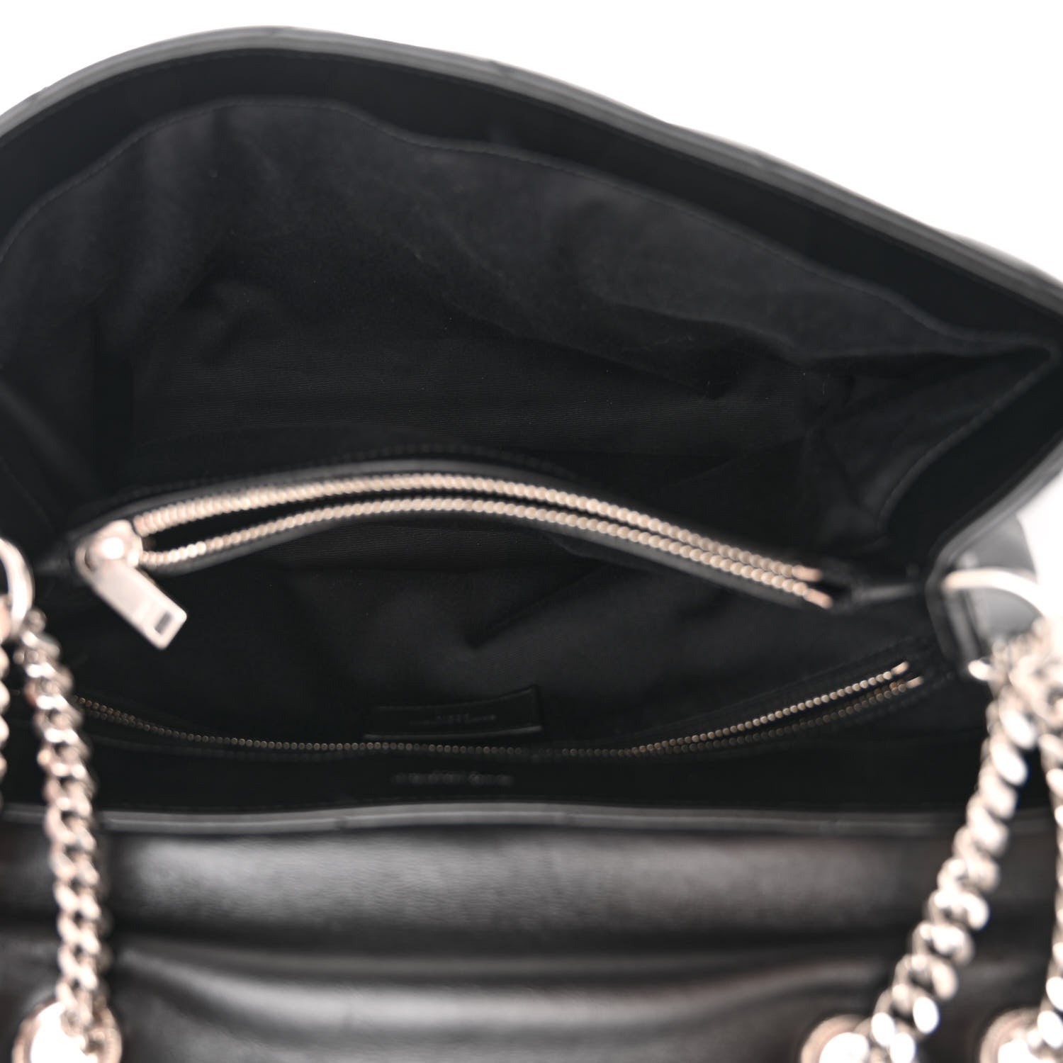 Saint Laurent Calfskin Y Quilted Monogram Medium Loulou Chain Satchel Black 5 of 10