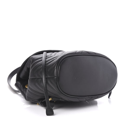 Gucci Calfskin Matelasse GG Marmont Flap Backpack Black 3 of 11