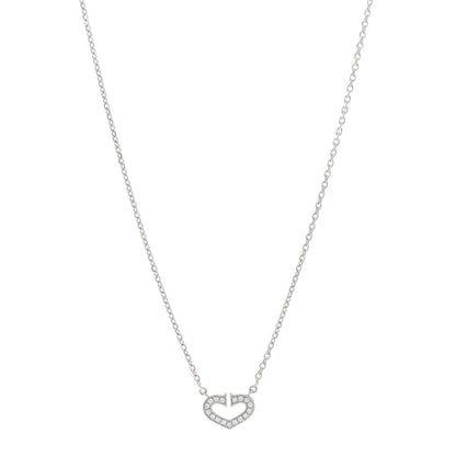 Cartier 18K White Gold Diamond Hearts and Symbols Necklace 1 of 4