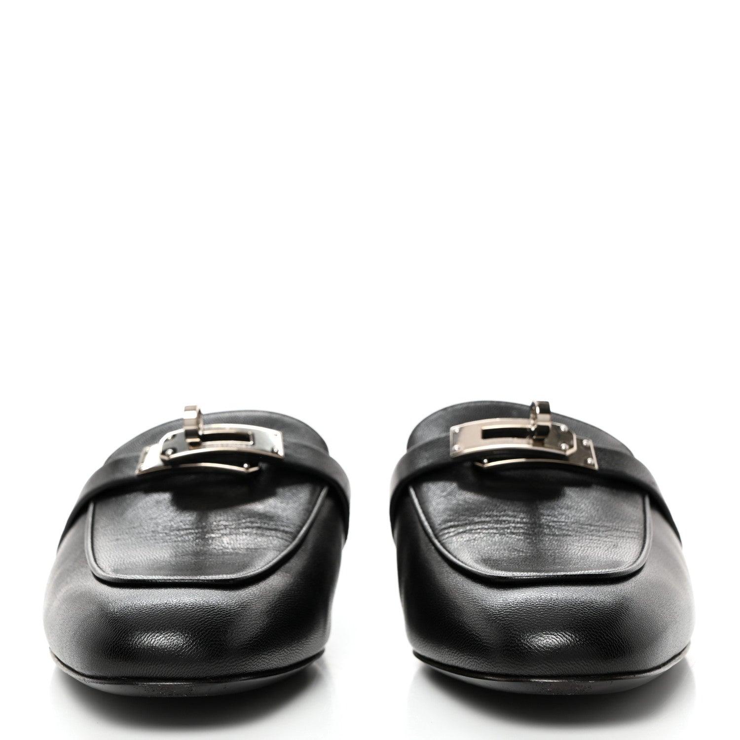 Hermes Goatskin Oz Mules 35 Black 2 of 9