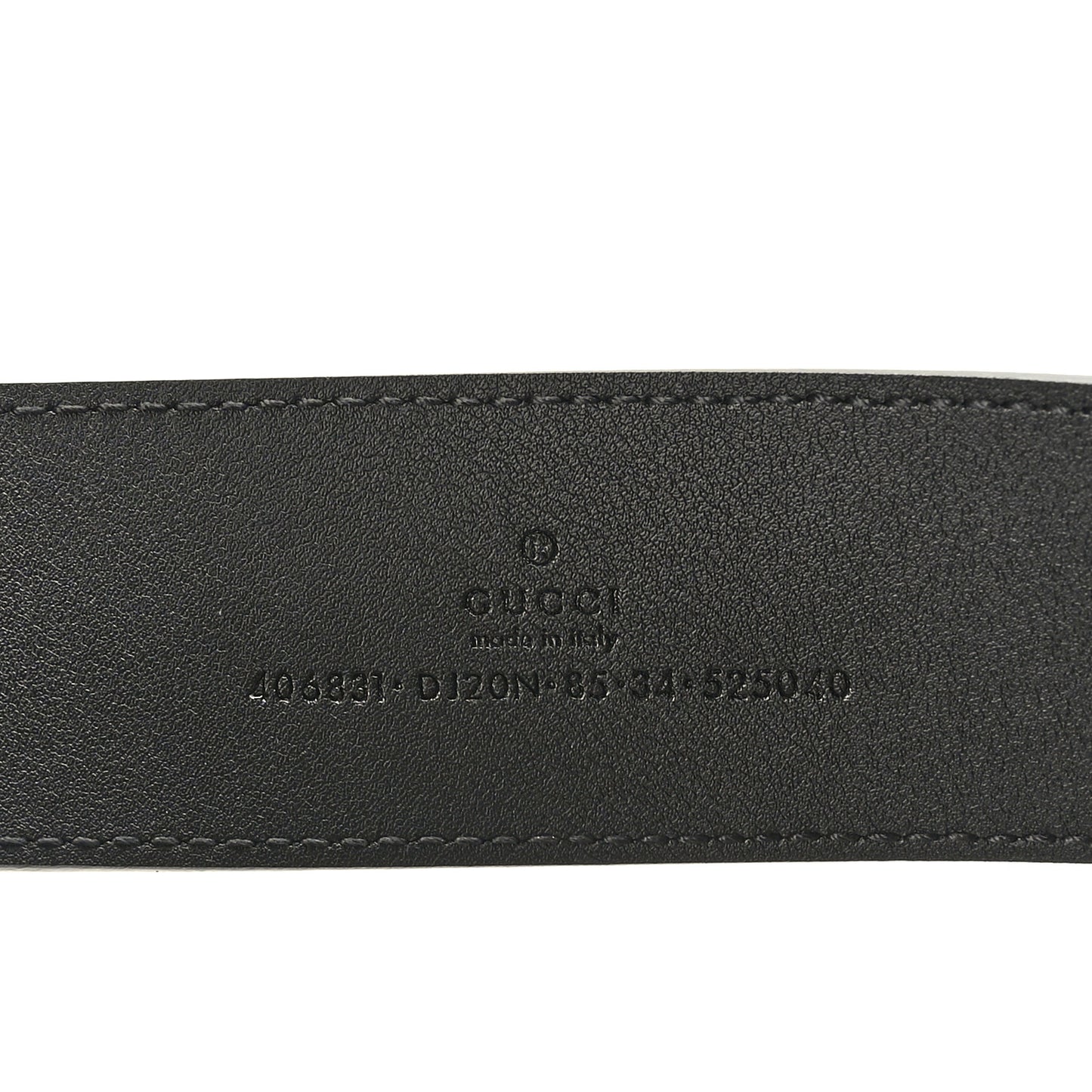 Textured Dollar Calfskin Nickel Double G 40mm Belt 85 34 Black