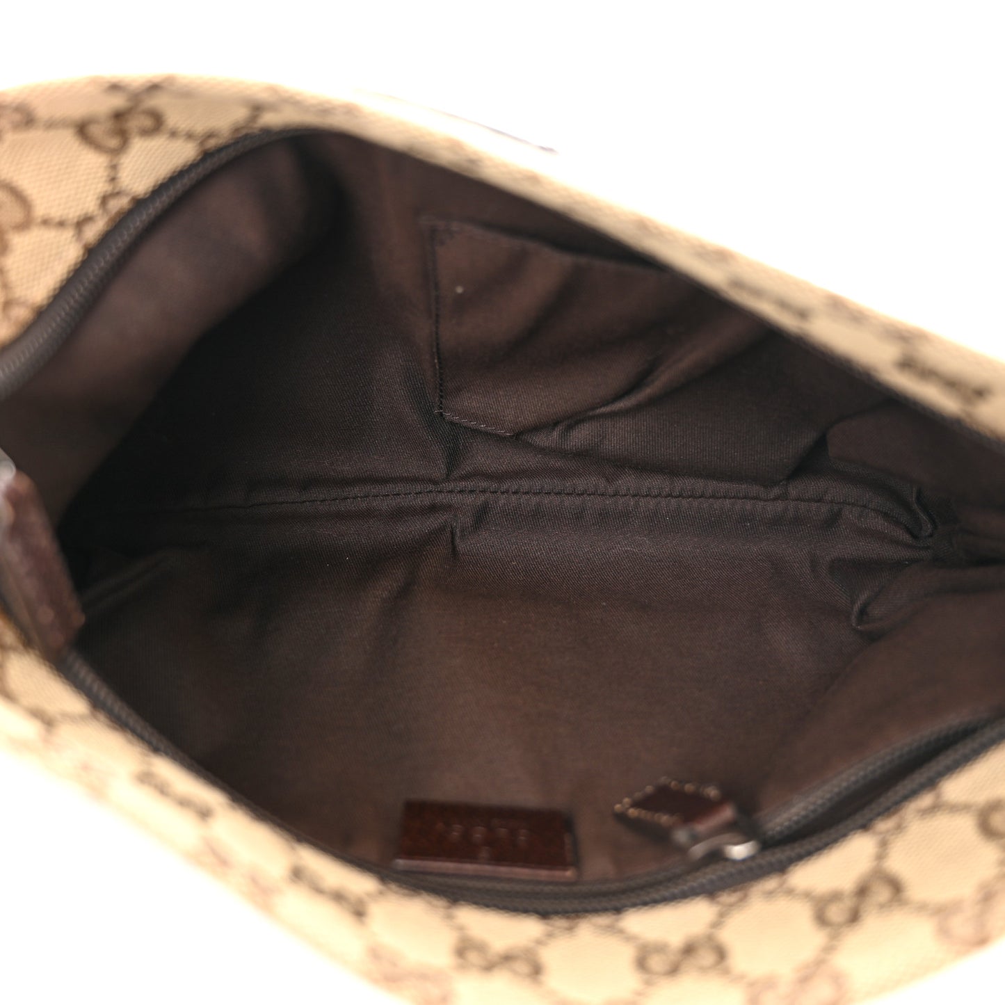 Monogram Web Small Flat Messenger Crossbody Dark Brown