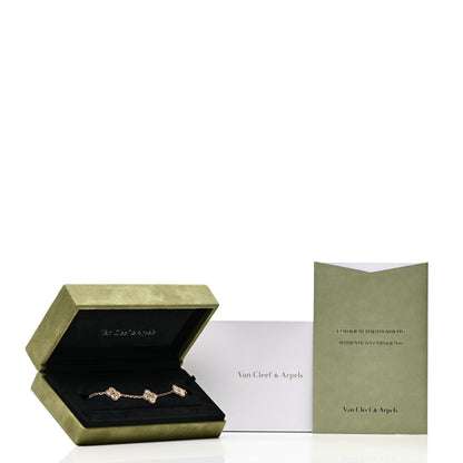 Van Cleef & Arpels 18K Yellow Gold 5 Motifs Vintage Alhambra Bracelet 4 of 4