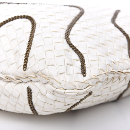 Bottega Veneta Nappa Intrecciato Medium Veneta Chain Hobo White 11 of 14