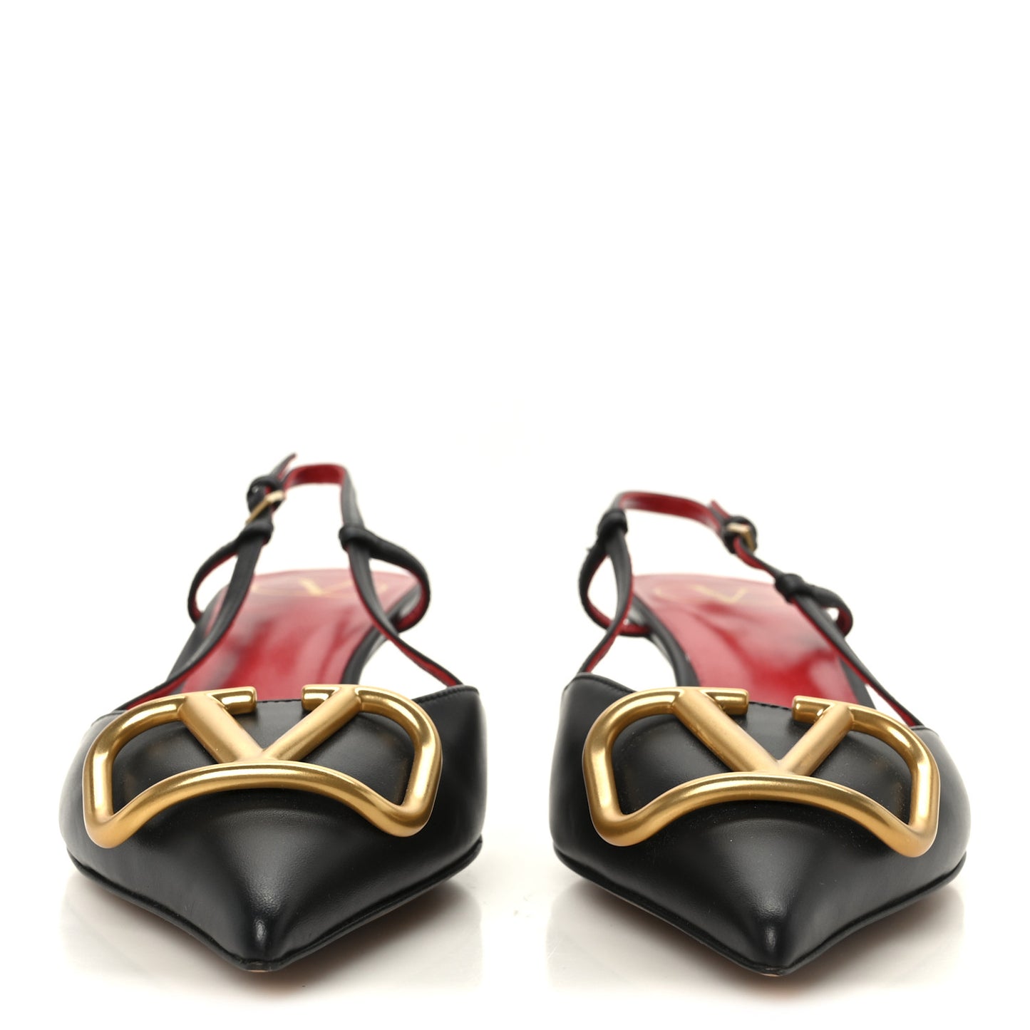 Calfskin Tonal Vlogo Slingback Pumps 37.5 Black