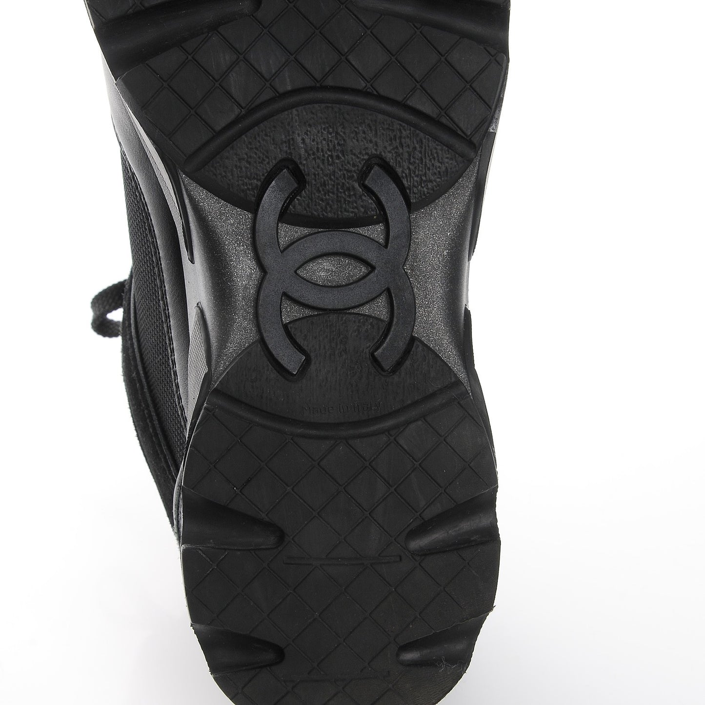 Suede Calfskin CC Sneakers 37 Black