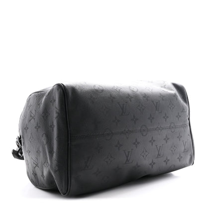 Louis Vuitton Calfskin Monogram Speedy P9 Bandouliere 40 Ultra Black 4 of 11