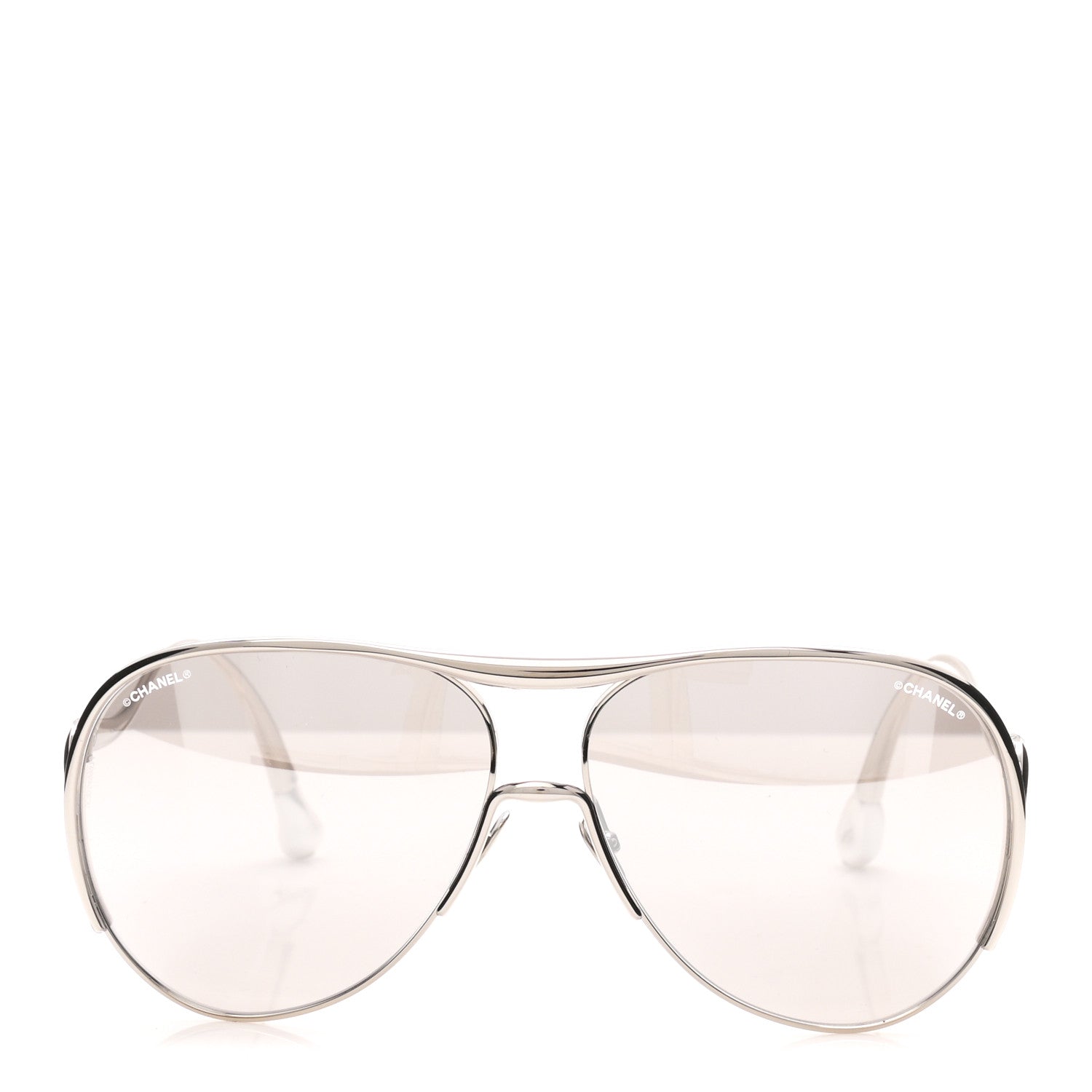 Chanel Mirrored Pilot Sunglasses 71790 Silver 2 of 8