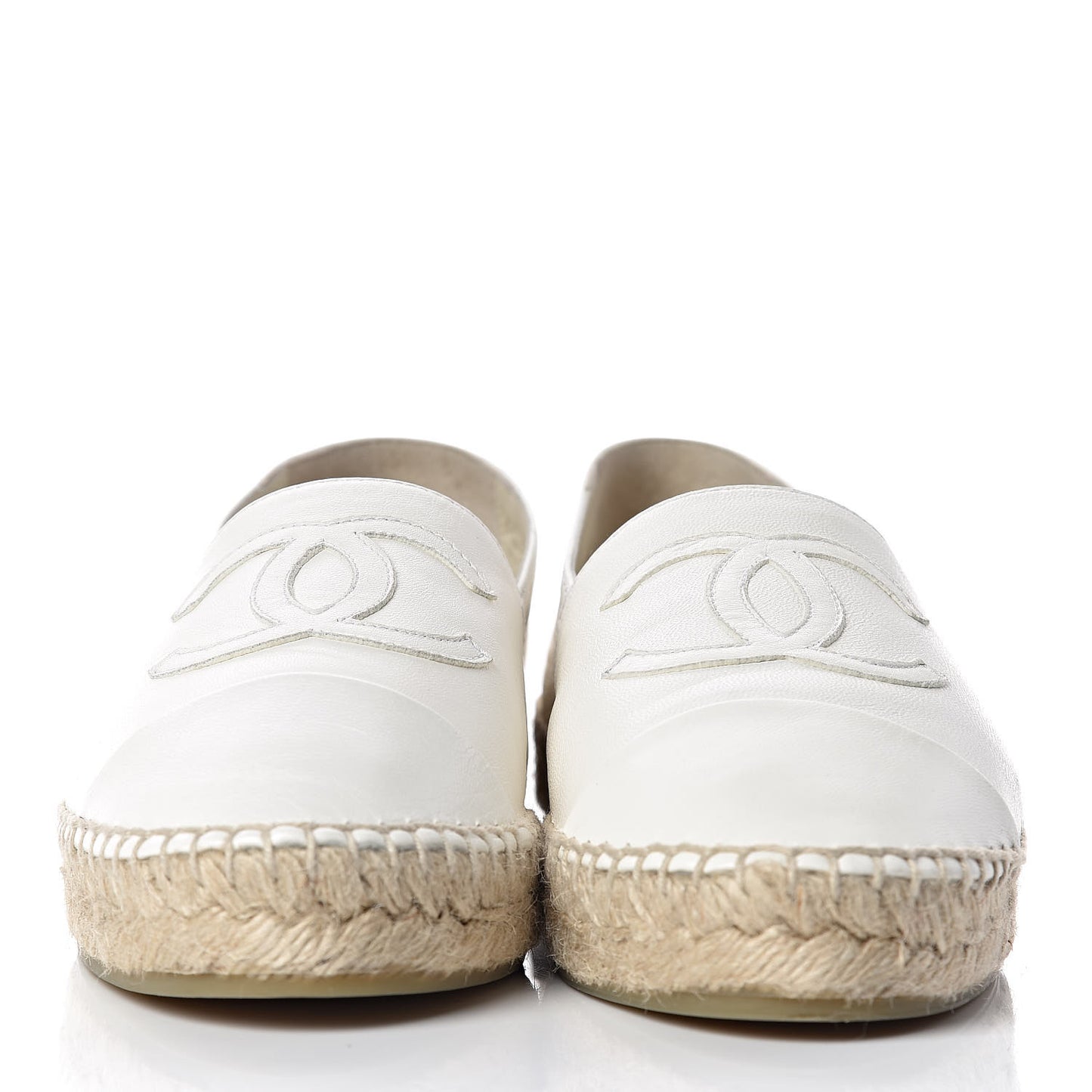 Lambskin CC Espadrilles 37 White
