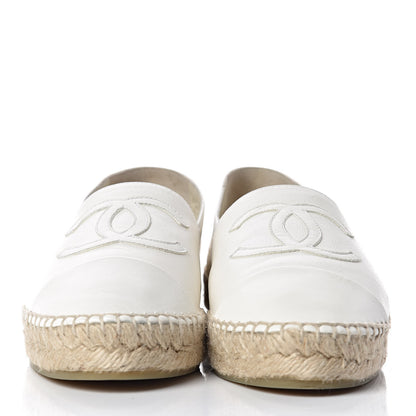 Chanel Lambskin CC Espadrilles 37 White 2 of 11