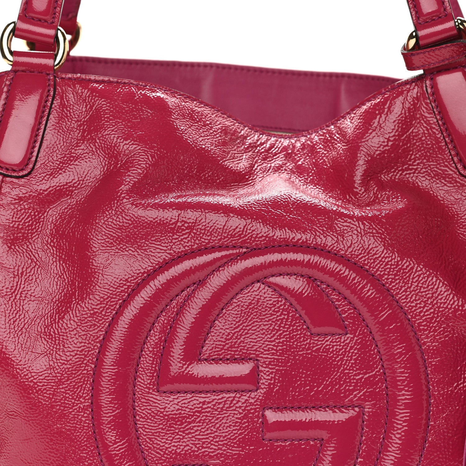 Gucci Vernice Naplack Medium Soho Shoulder Bag Bright Bouganville 8 of 15