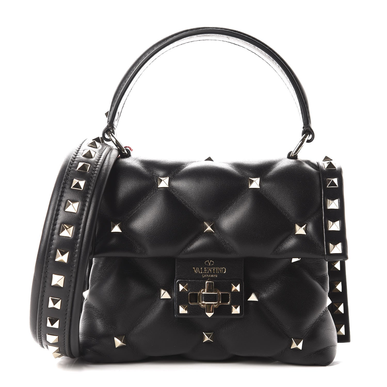 Valentino Garavani Nappa Mini Candystud Top Handle Bag Black 1 of 9
