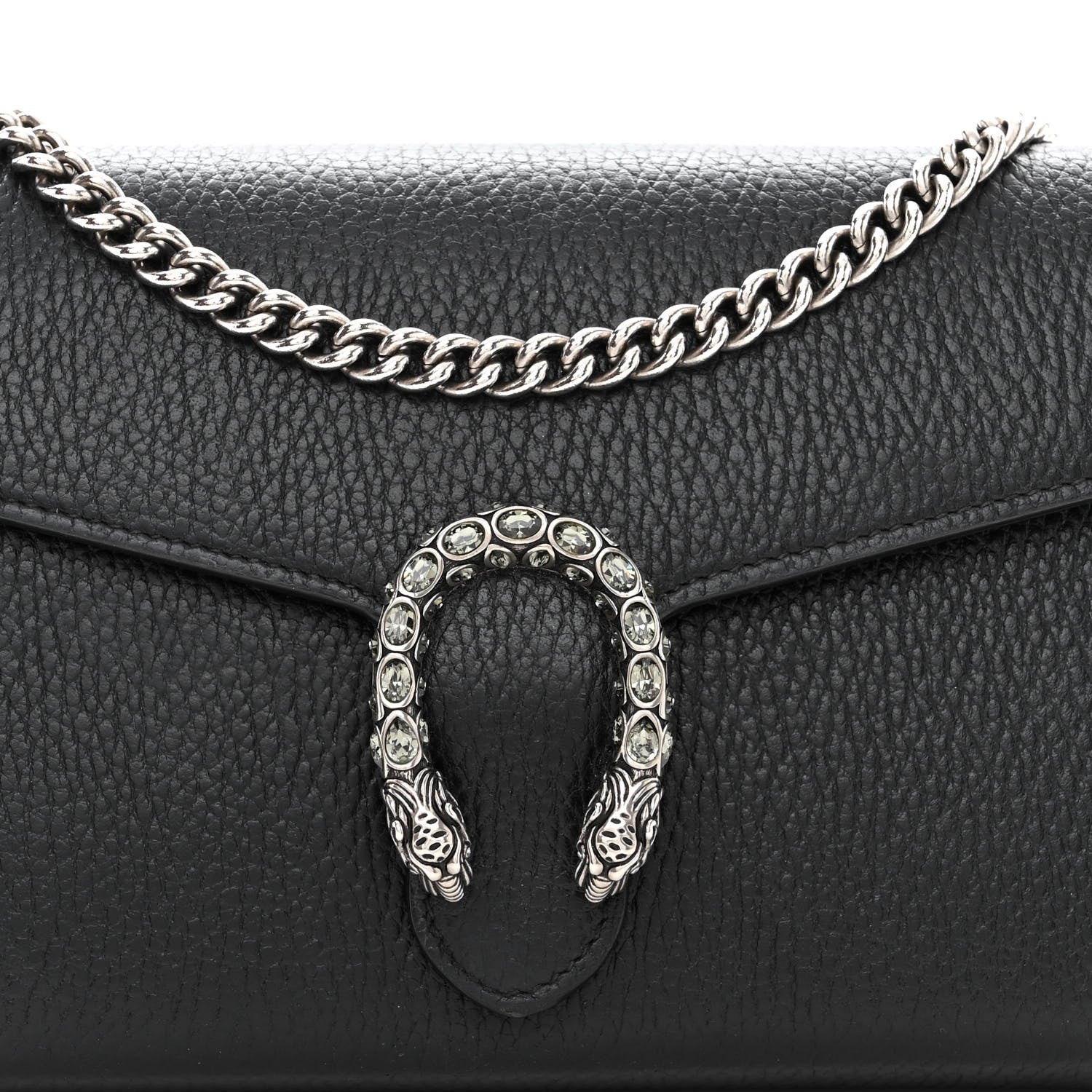 Gucci Calfskin Mini Dionysus Chain Wallet Black 7 of 11