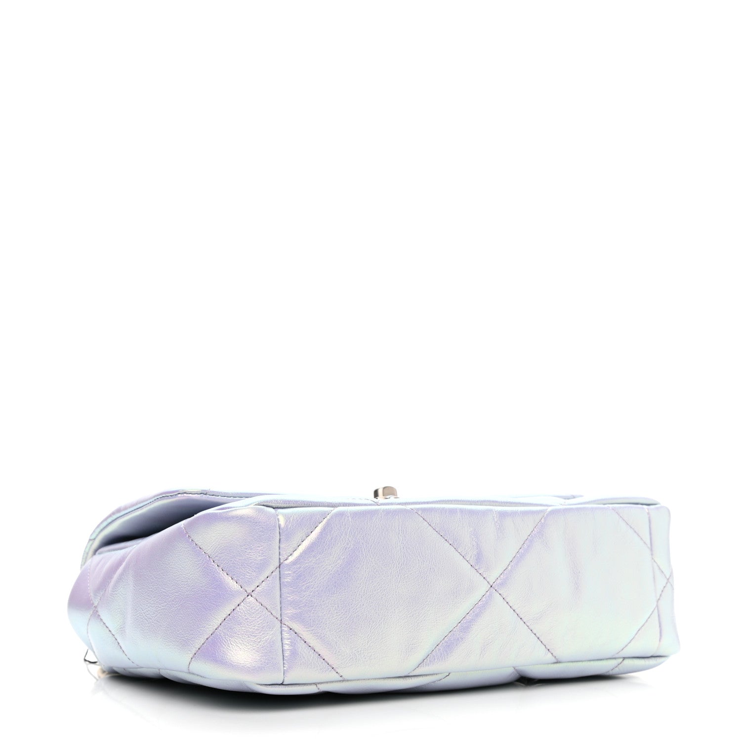 Chanel Iridescent Calfskin Quilted Medium Chanel 19 Flap Light Purple Blue 4 of 11