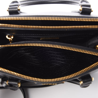 Prada Saffiano Lux Small Double Zip Tote Nero Black 11 of 11
