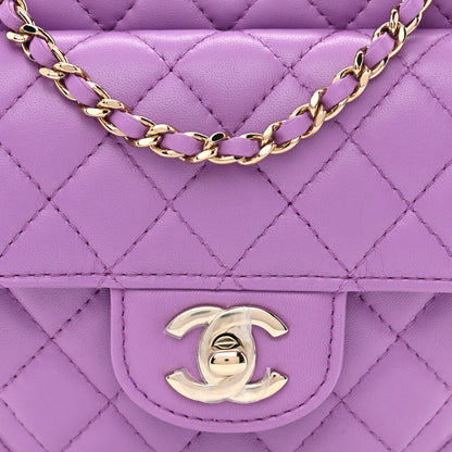 Chanel Lambskin Quilted CC In Love Heart Bag Purple 8 of 11