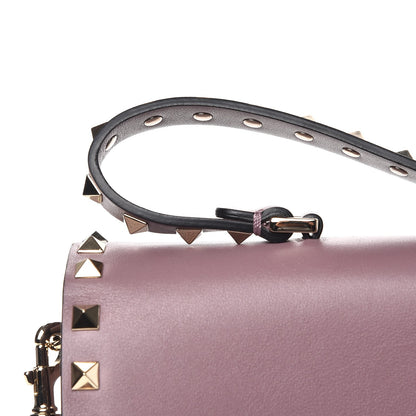 Valentino Garavani Calfskin Rockstud Single Handle Flap Bag Dark Mauve 11 of 11